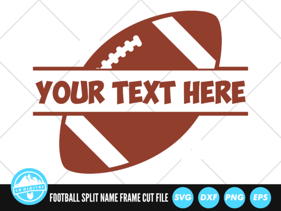 Download Football Split Name Frame | Football SVG - Football svg Collection