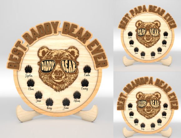 Download Personalized Daddy Bear Sign SVG - Daddy bear Collection